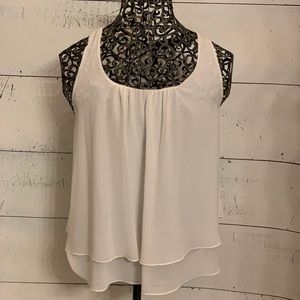 White flowy tank